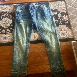 Grindhouse Men's Distressed Skinny Jeans - Blue